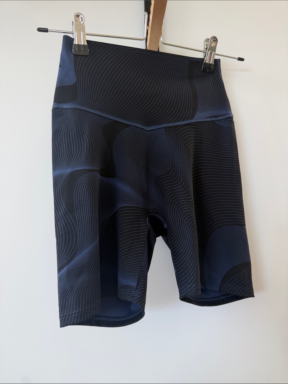 NWOT VSX High-Waist Patterned Bike Shorts - Black & Navy